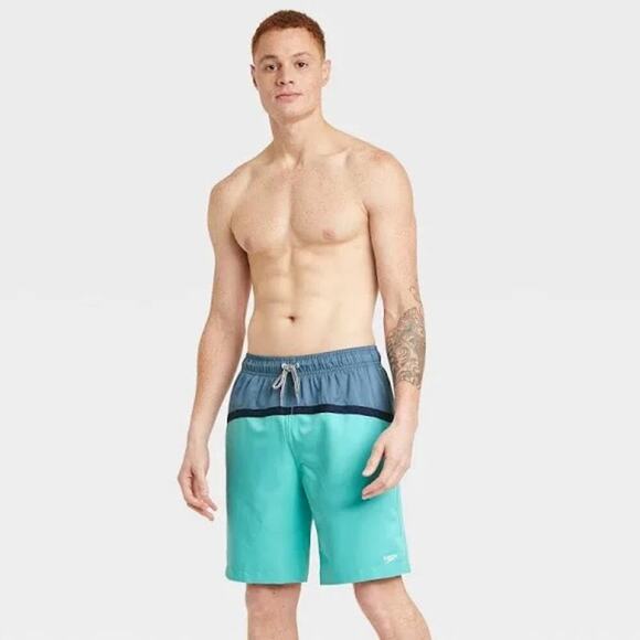 Speedo Other - Speedo Men’s Marina Colorblock Swim Trunks XL Teal Green Blue UPF 50+
NEW/NWT!!